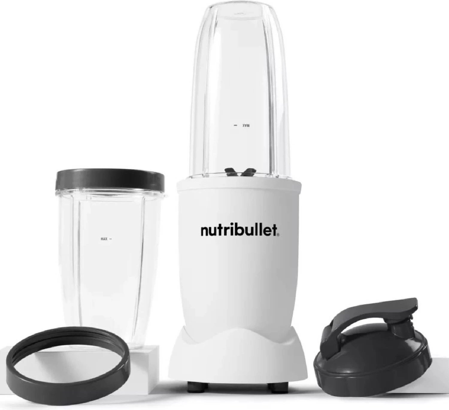 Blender, NutriBullet, NB907MAW PRO, 900W 946 ml, i bardhë, set me 2 gota dhe kapak To-Go