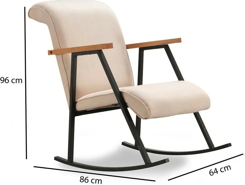 Karrige lëkundëse Atelier del Sofa, Yoka, krem