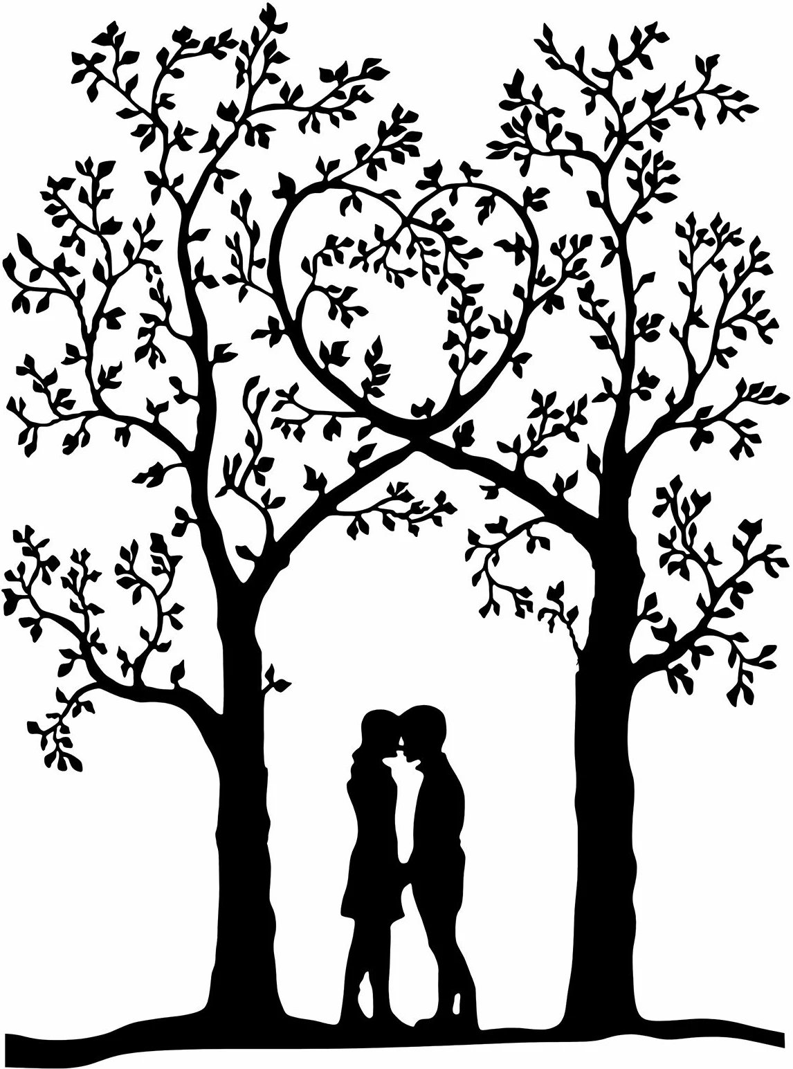 Aksesor dekorativ metalik për mur, Love Garden, Wallity, 46x63cm, i zi