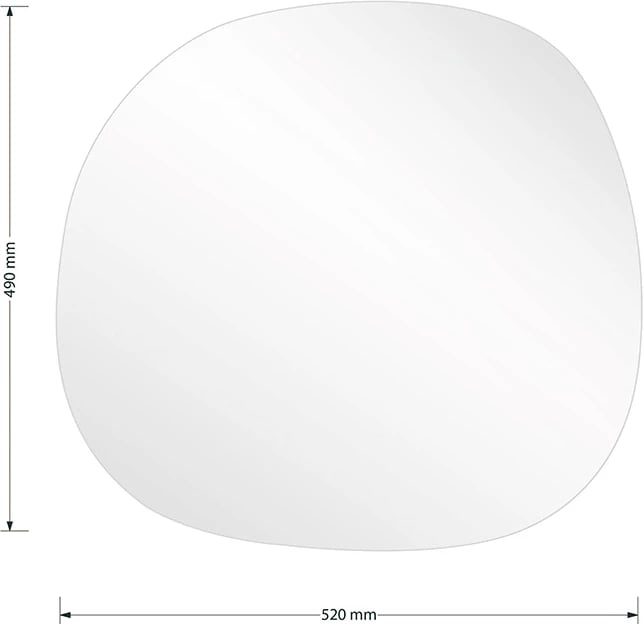 Pasqyrë pa kornizë, e zezë, 49x1.2x52cm