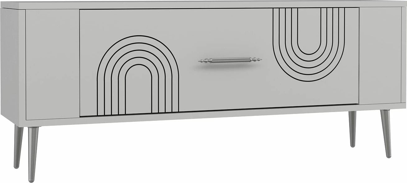 Komodë për TV Skye Decor, Retrol2, e bardhë, argjend