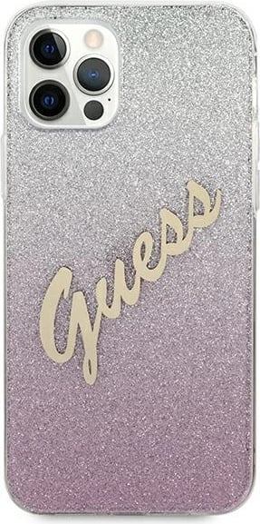 Mbështjellës Guess GUHCP12MPCUGLSPI për iPhone 12/12 Pro 6.1", rozë