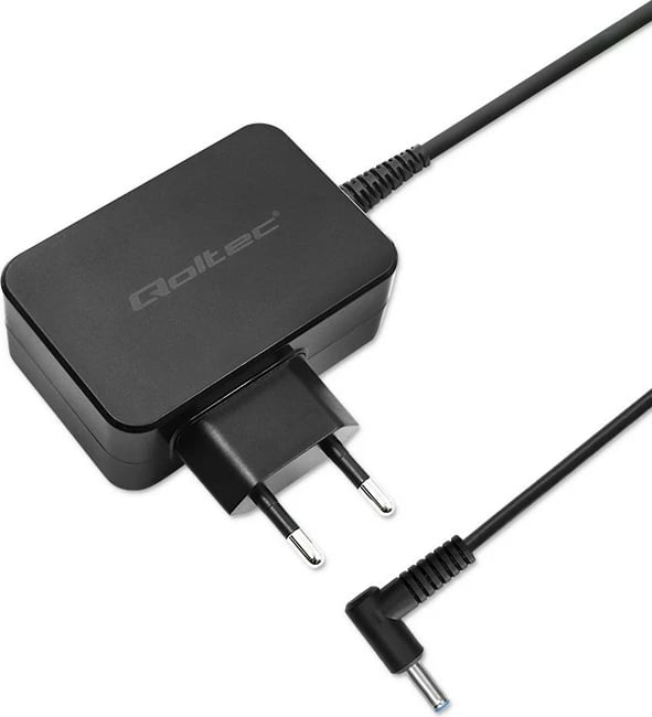 Adapter rryme për ultrabook Qoltec 51033, 45W, 19.5V, 2.31A, 4.5x3.0+pin, i zi