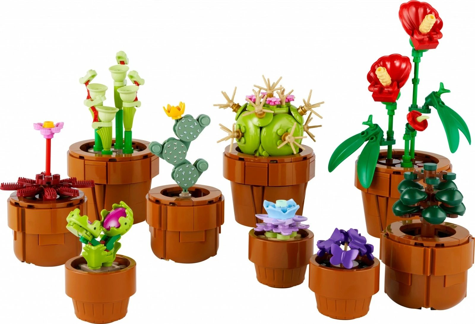 Set LEGO Icons 10329 Small Plants, 758 pjesë, dekor për të rritur, plastikë