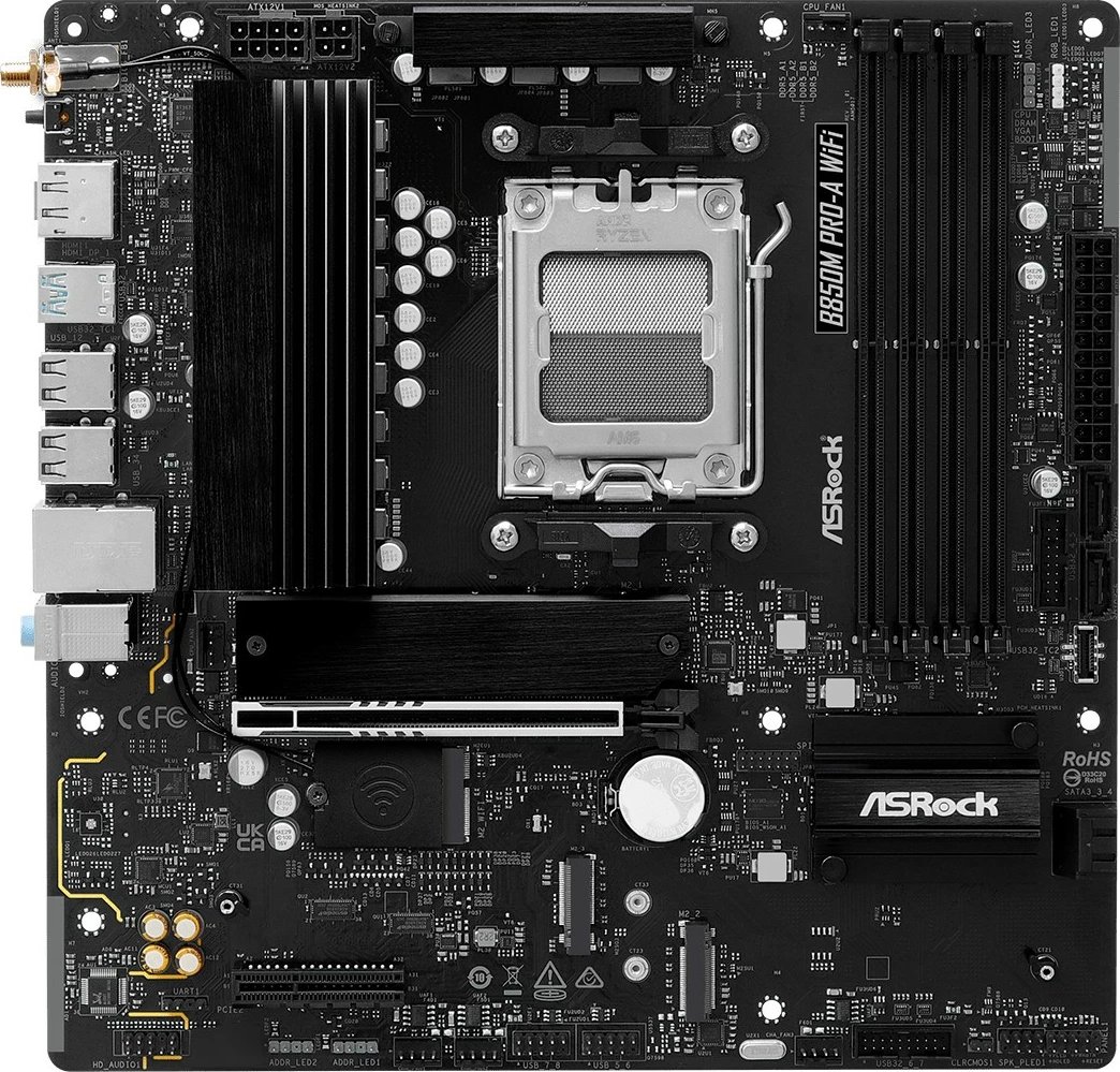 Pllakë amë ASRock B850M Pro-A WiFi, Socket AM5, DDR5, Wi-Fi 6E, PCIe 5.0