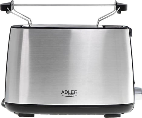 Toster, Adler AD 3214, 2 feta, 7 nivele pjekjeje, funksione Reheat/Defrost/Stop, 900W, inox/argjent