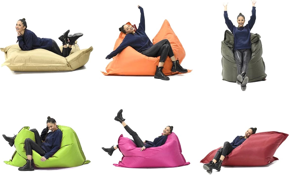 Bean bag Pigro, 100% i papërshkueshëm nga uji, ngjyrë gri