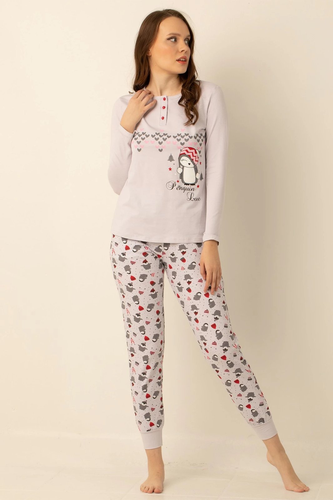 Pizhama grash, ngjyrë gri, Jumeon 002-000659, set