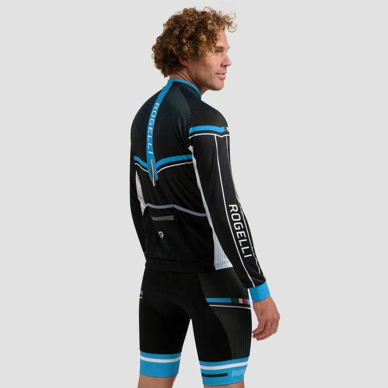 Fanellë me mëngë të gjata për çiklizëm Rogelli, meshkuj, shumëngjyrëshe