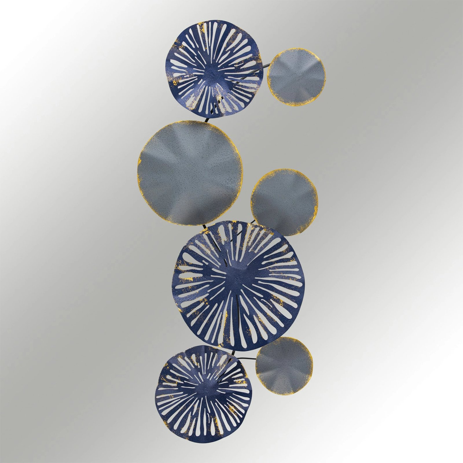 Aksesor dekorativ metalik për mur, Wallity Astrid, shumëngjyrësh, 79x8x35cm