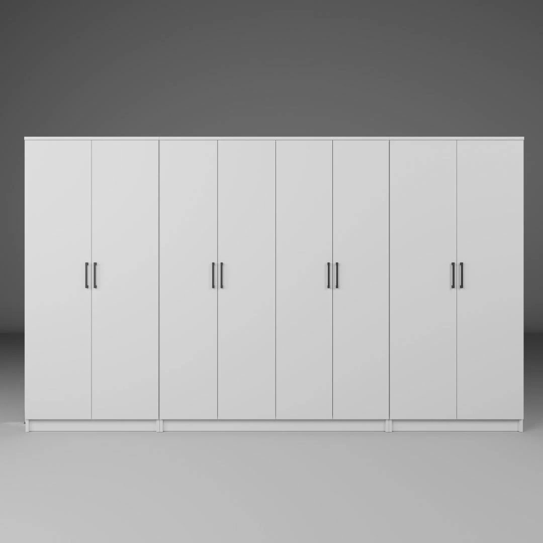 Dollap rrobash Skye Decor, Kardelen 1600-108, i bardhë, 300x180x51.8cm