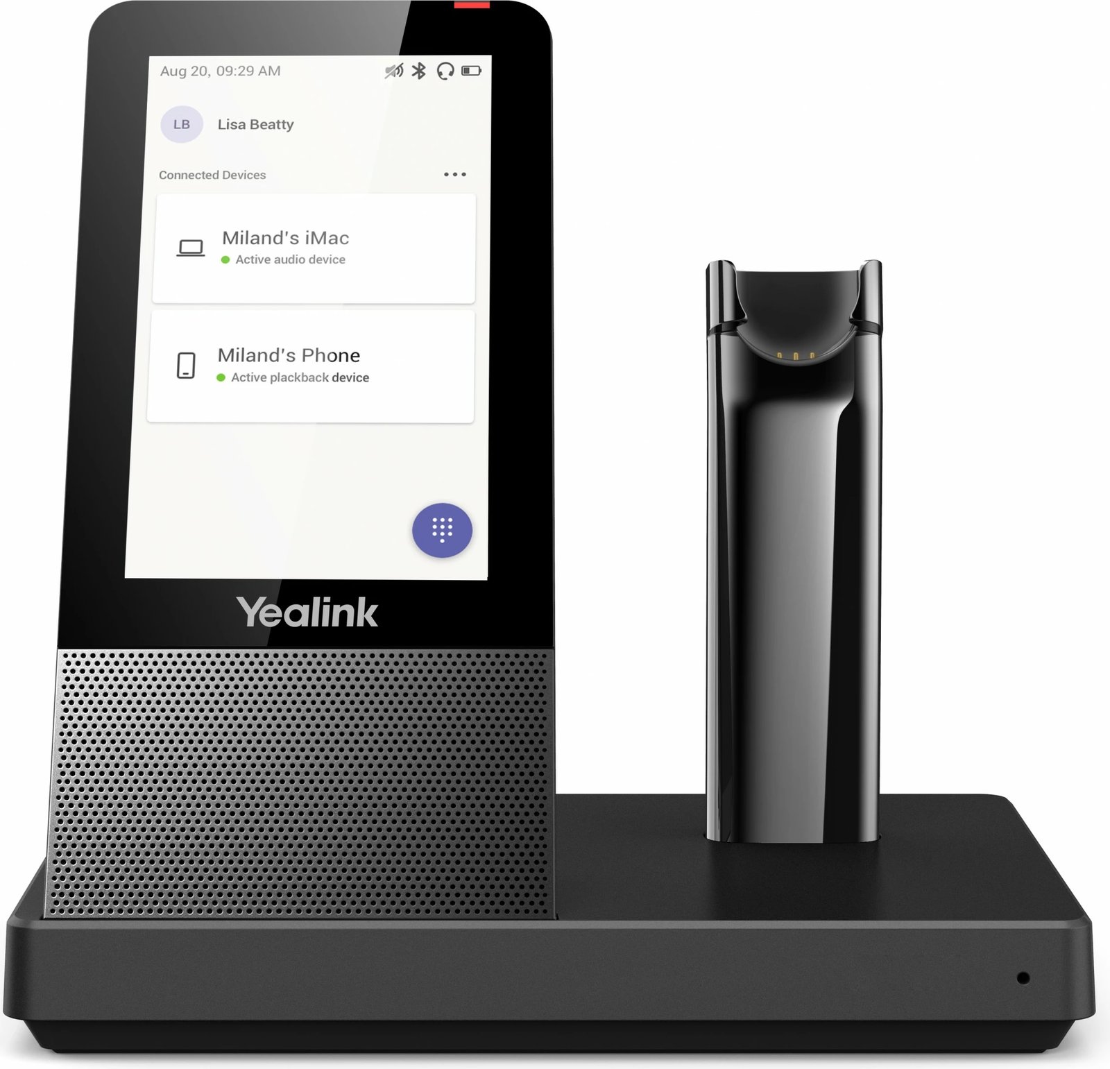 Kufje pa tela Yealink WH67 UC-DECT, Zyrë/Qendër thirrjesh, E zezë Kufje pa tela Yealink WH67 UC-DECT, Zyrë/Qendër thirrjesh, E zezë