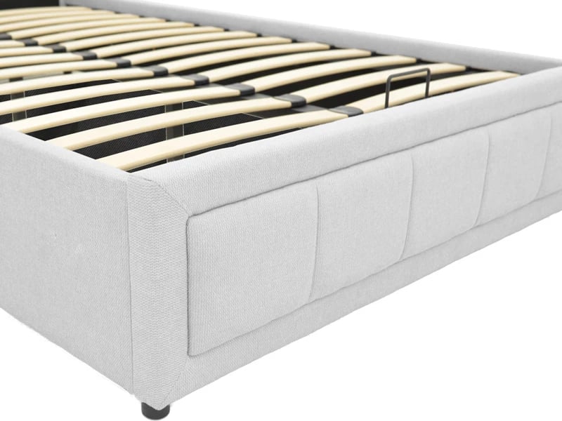 Krevat Huga me hapësirë për depo, material gri, 120x200cm