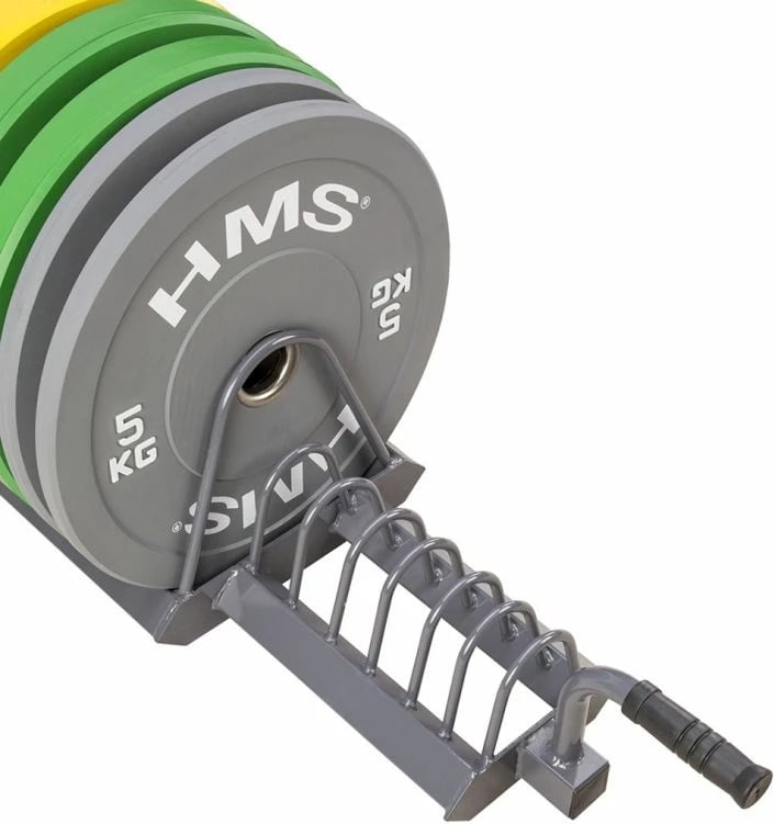 Karrocë peshash HMS për palestër, ngjyrë çeliku