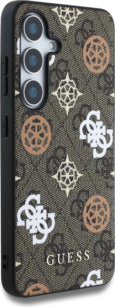 Mbështjellës Guess 4G Printed Colored Peony Pattern MagSafe për Samsung Galaxy S25, Kafe Mbështjellës Guess 4G Printed Colored Peony Pattern MagSafe për Samsung Galaxy S25, Kafe
