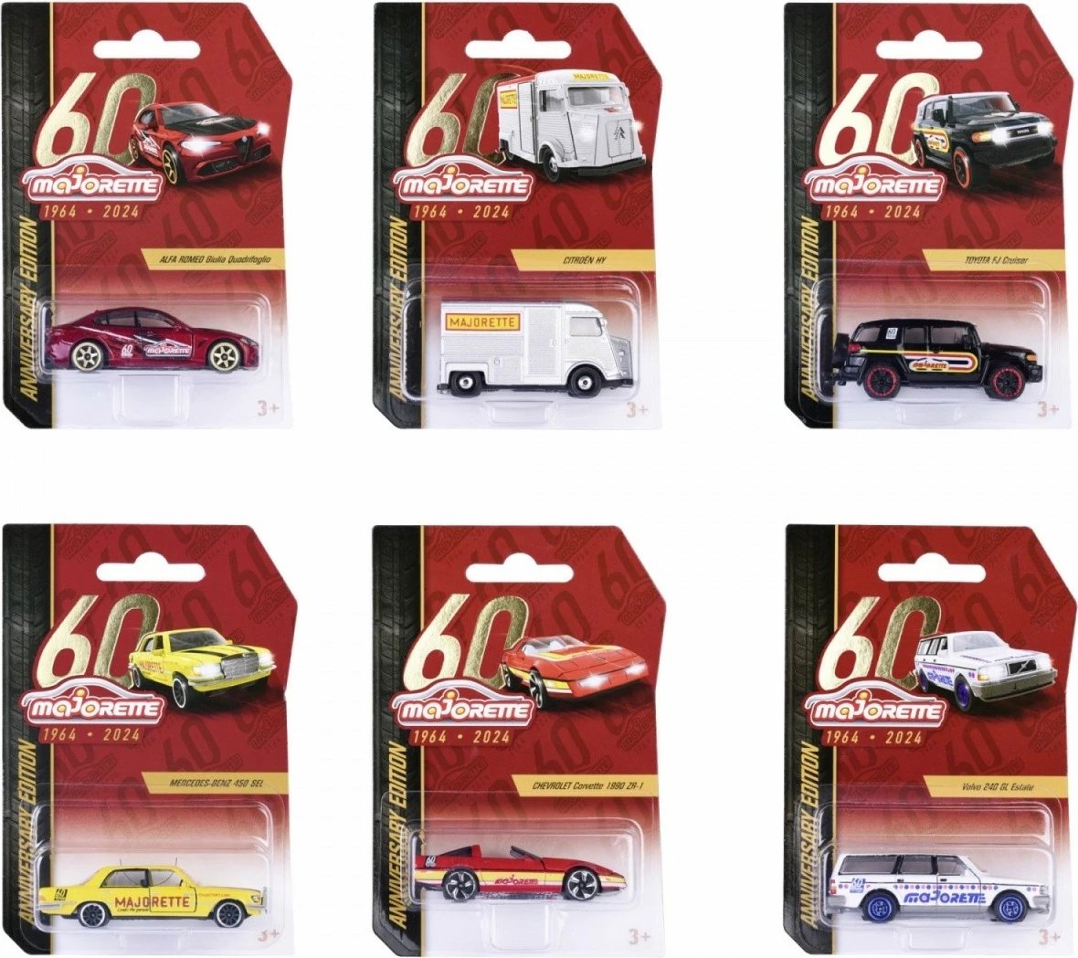 Makina lodër metalike Majorette 60th Anniversary Premium, Simba, 1:64, Mix