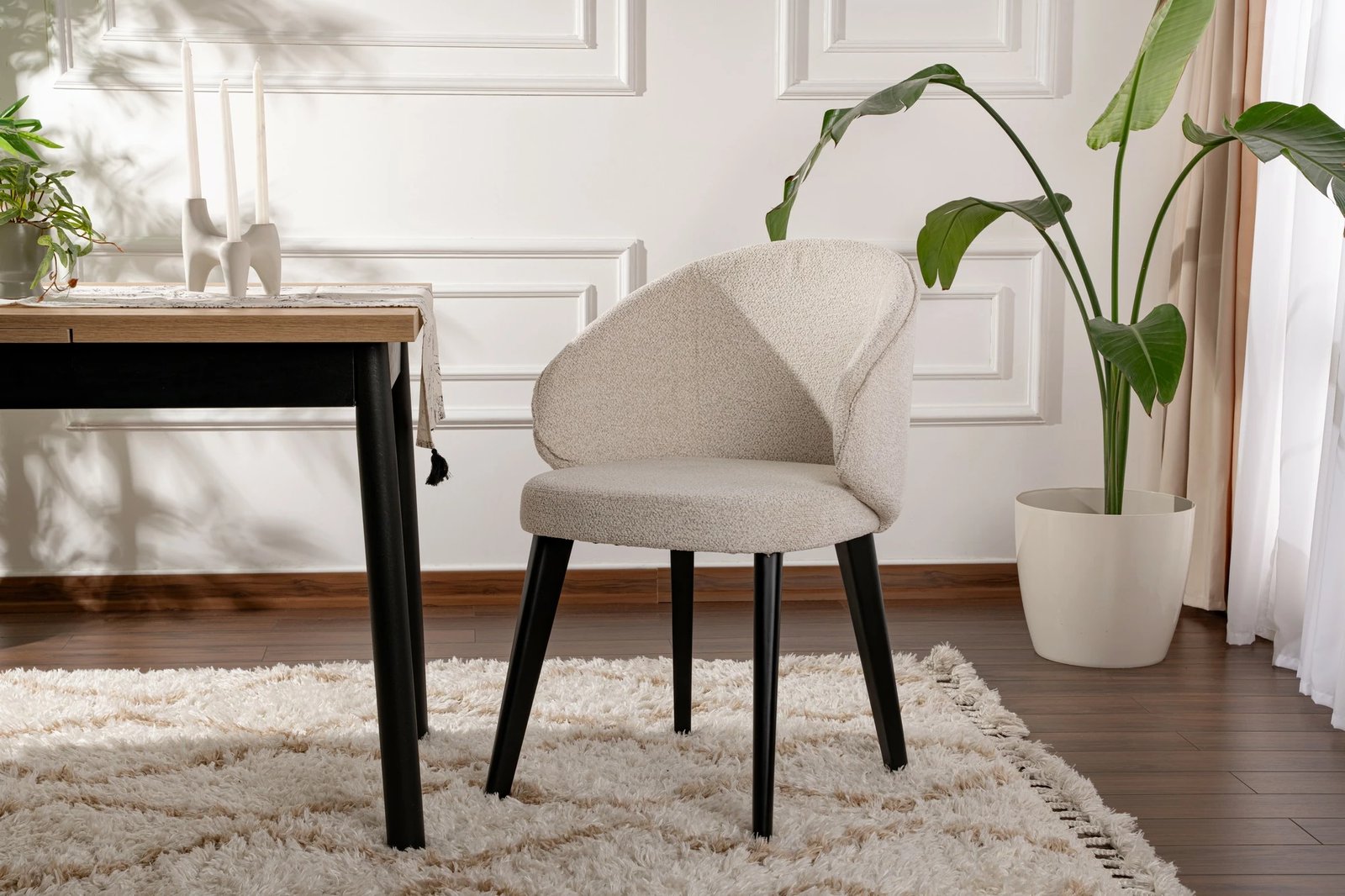 Set karrigesh (2 copë) Skye Decor, Bentley, e bardhë, e zezë