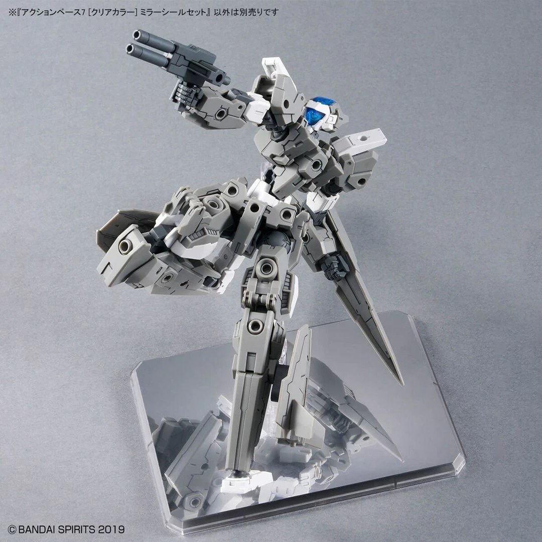 Set bazash ekspozimi Bandai Action Base 7, clear color me ngjitëse pasqyre, 2 copë