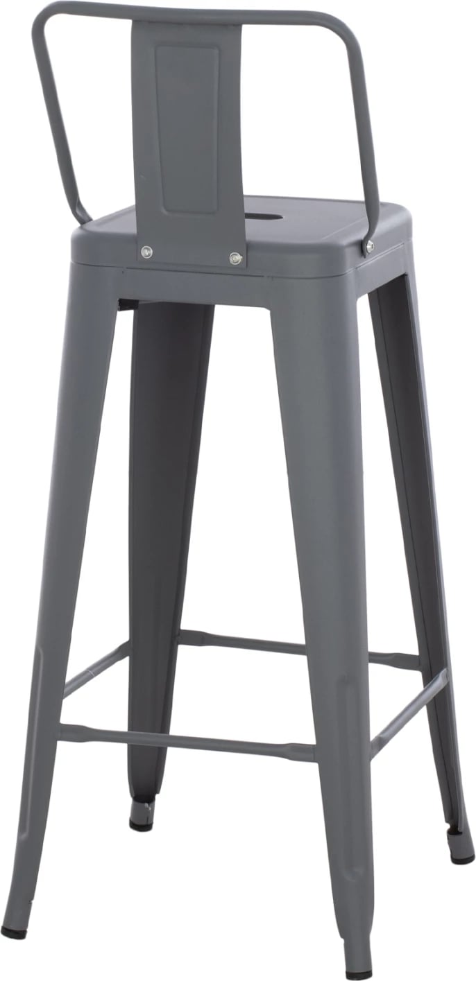 Karrige për bar me mbështetëse MELITA-PRO FH8643.50 metalike, ngjyrë gri, 42x42x100H cm