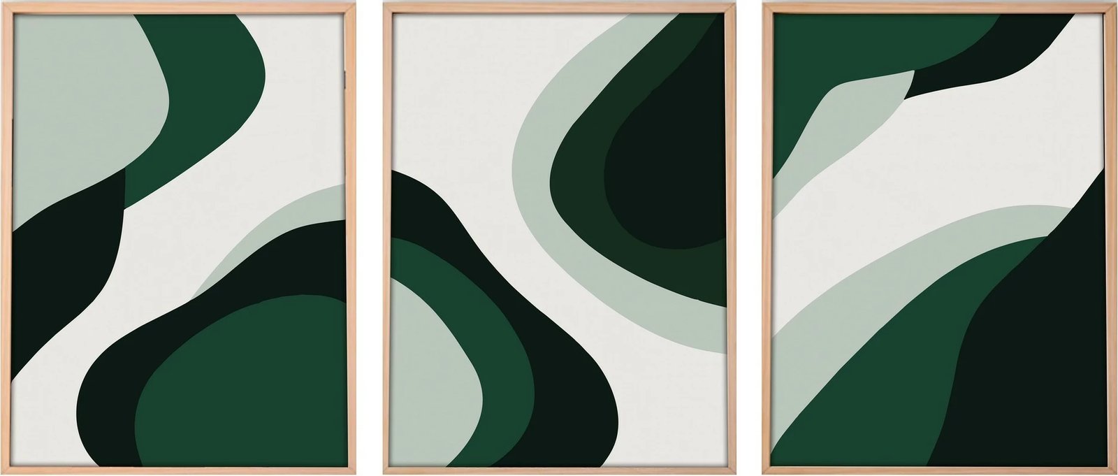 Pikturë dekorative me kornizë MDF (3 copë), Wallity, Huhu204, 50x70