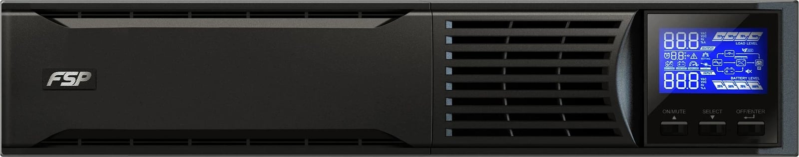 FSP Champ Rack 1K uninterruptible power supply (UPS) Double-conversion (Online) 1 kVA 900 W 3 AC outlet(s)