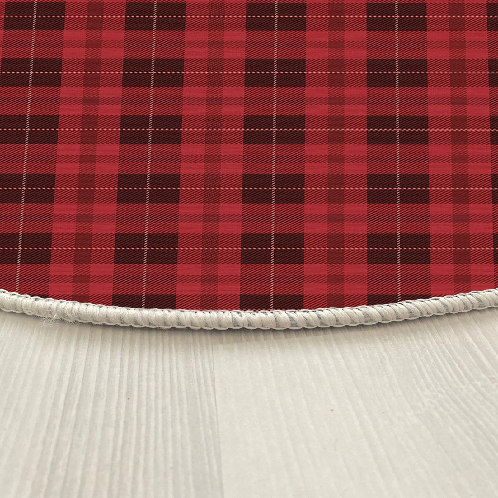 Qilim i rrumbullakët, ngjyrë e kuqe dhe e zezë, Conceptum Hypnose, Woopamuk460, 80cm