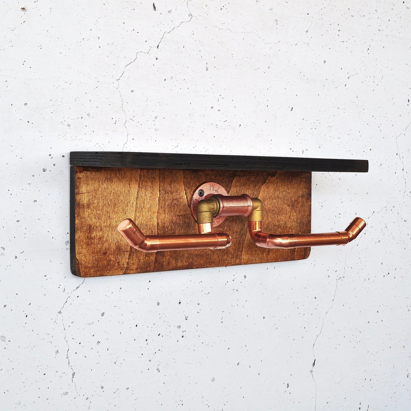 Raft muri me tub, ngjyrë arre dhe ari rozë, Skye Decor, Cop055