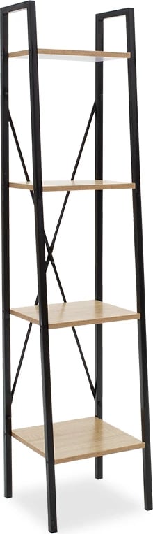 Raft librash Ramon, ngjyrë natyrale-e zezë, 34x32.5x148cm