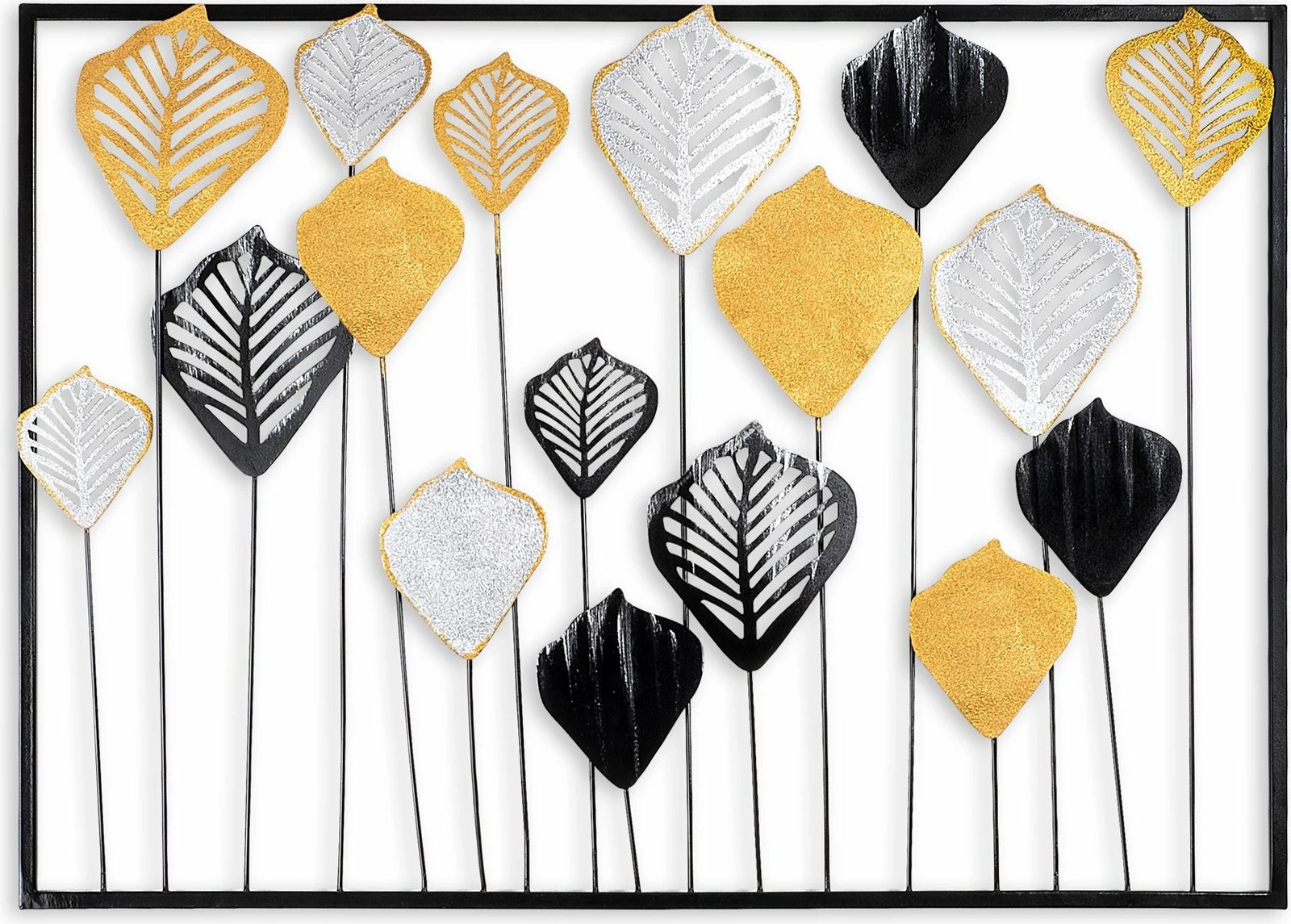 Aksesor dekorativ metalik për mur, Wallity, shumëngjyrësh, hornbeam