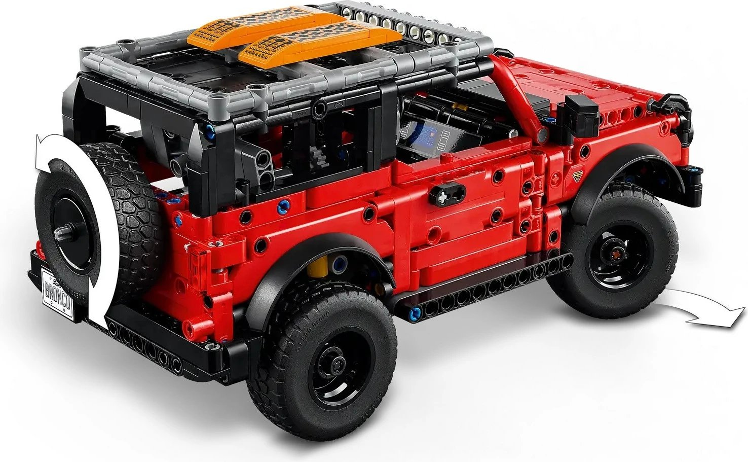 Set LEGO Technic Ford Bronco SUV 42213, për fëmijë dhe të rritur, Kuqe