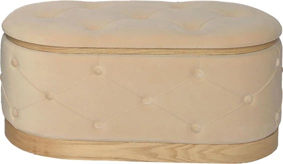 Set dy karrige-trunk Royel Inart, pëlhurë kadife, ngjyrë zezë dhe bezhë