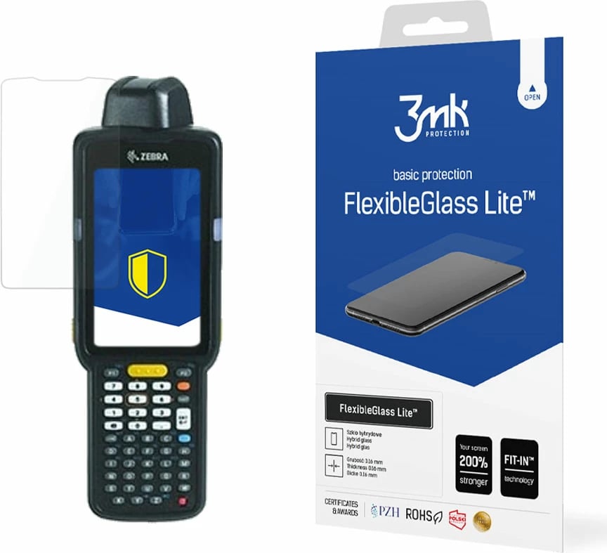 Mbrojtës ekrani hibrid 3mk FlexibleGlass Lite për Zebra MC330M, Transparent