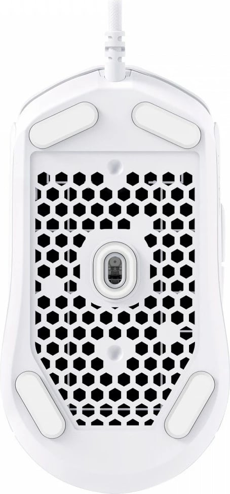 Maus HyperX Pulsefire Haste 2 6N0A8AA 26000 DPI, 8000 Hz, 6 butona, sensor optik, me kabëll USB, 53 g, RGB, i djathtë, i bardhë