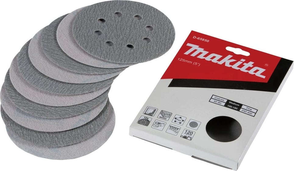 Disk rëre Makita D-65850, 12.5 cm, për dru, 10 copë, gri