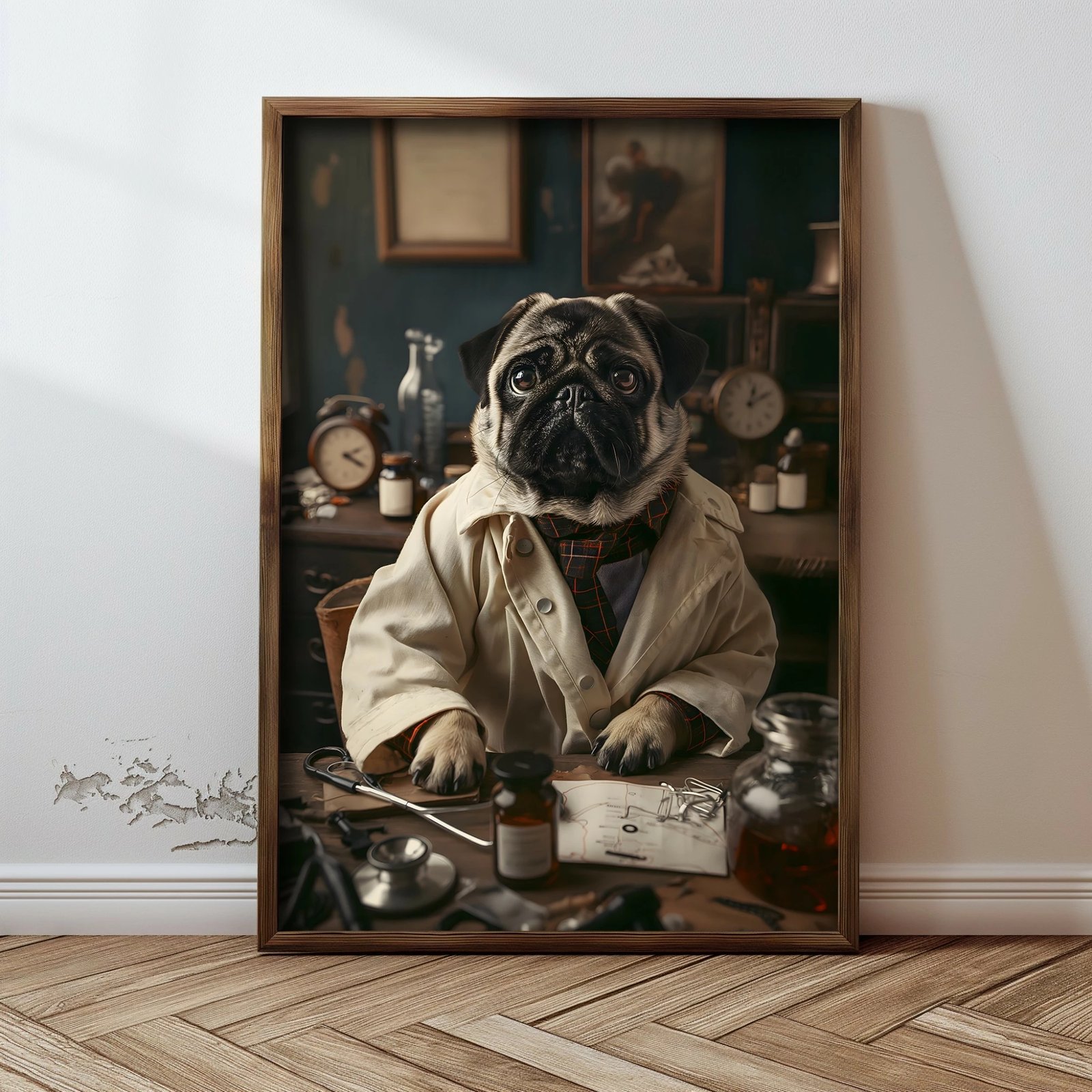 Pikturë dekorative me kornizë, MDF, shumëngjyrëshe, Wallity, GE135-L