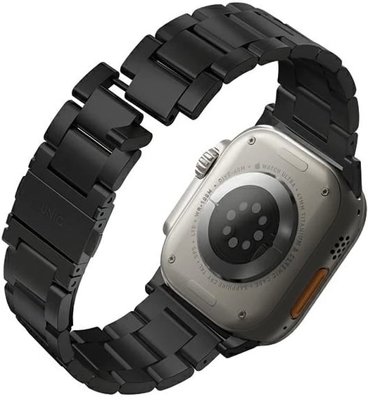 Rrip çeliku për Apple Watch UNIQ Osta, 42/44/45/49mm, i zi