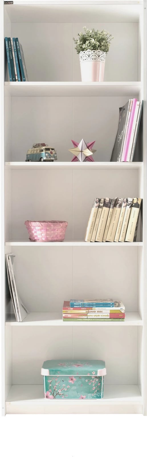 Raft librash Hanah Home, Ktp-150-Bb-1, ngjyrë e bardhë