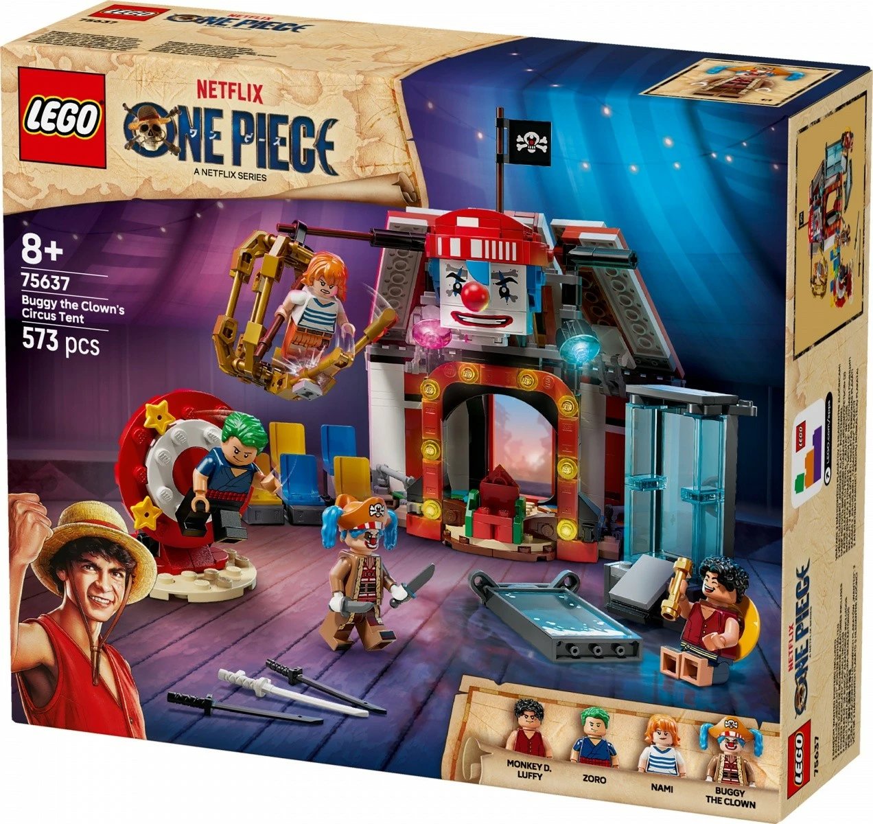 Set LEGO One Piece 75637 Buggy the Clown Circus Tent, 573 pjesë