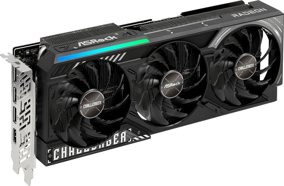 Kartë grafike, ASRock Radeon RX 9070 XT Challenger, 16GB GDDR6 256-bit, PCIe 5.0, 3xDP+HDMI