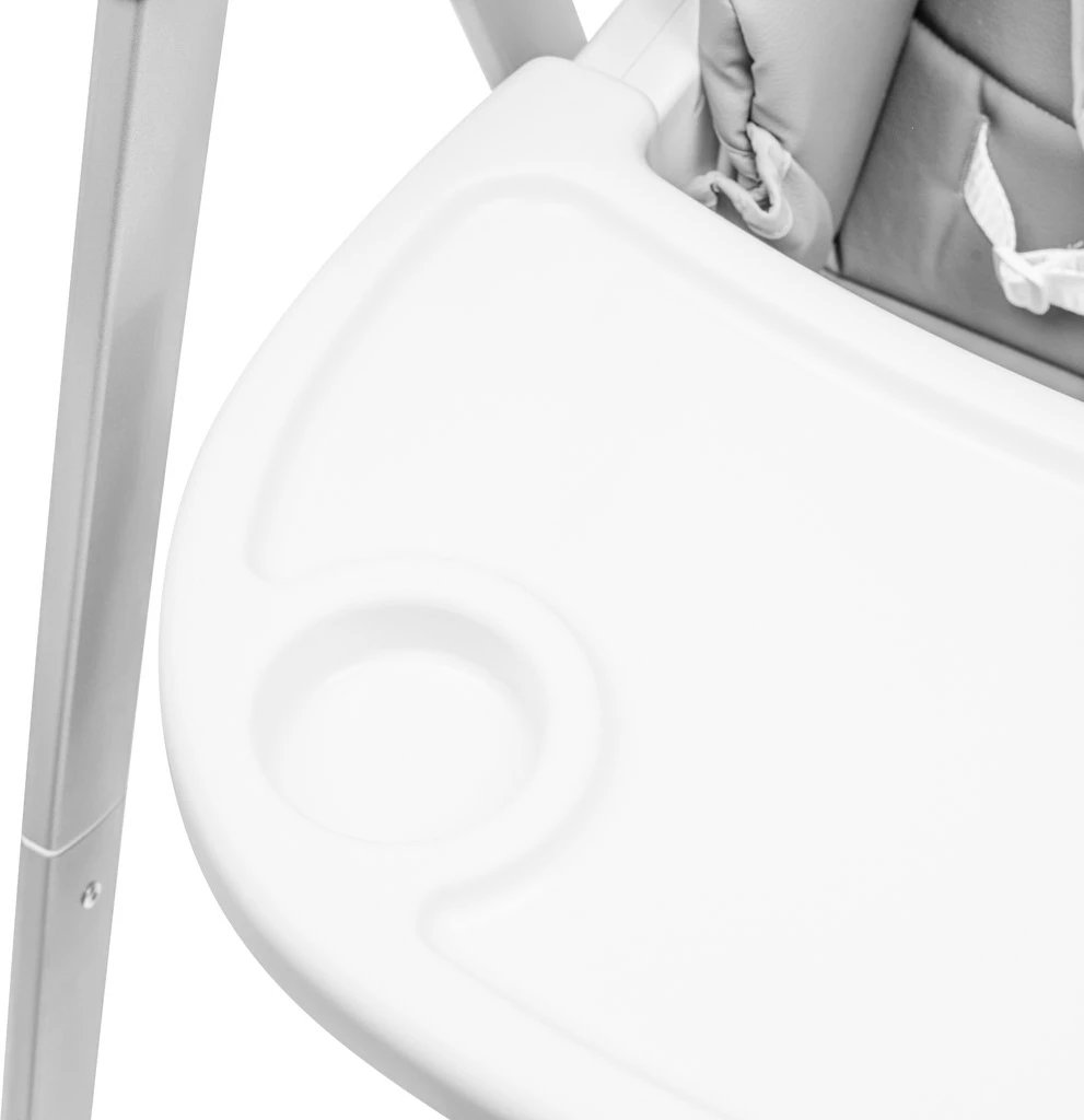 Karrige e lartë 2‑në‑1 me luhatëse, New Baby SMART, me timer dhe detektor lëvizjeje, telekomandë, 5 shpejtësi, 12 melodi, deri 15 kg, gri