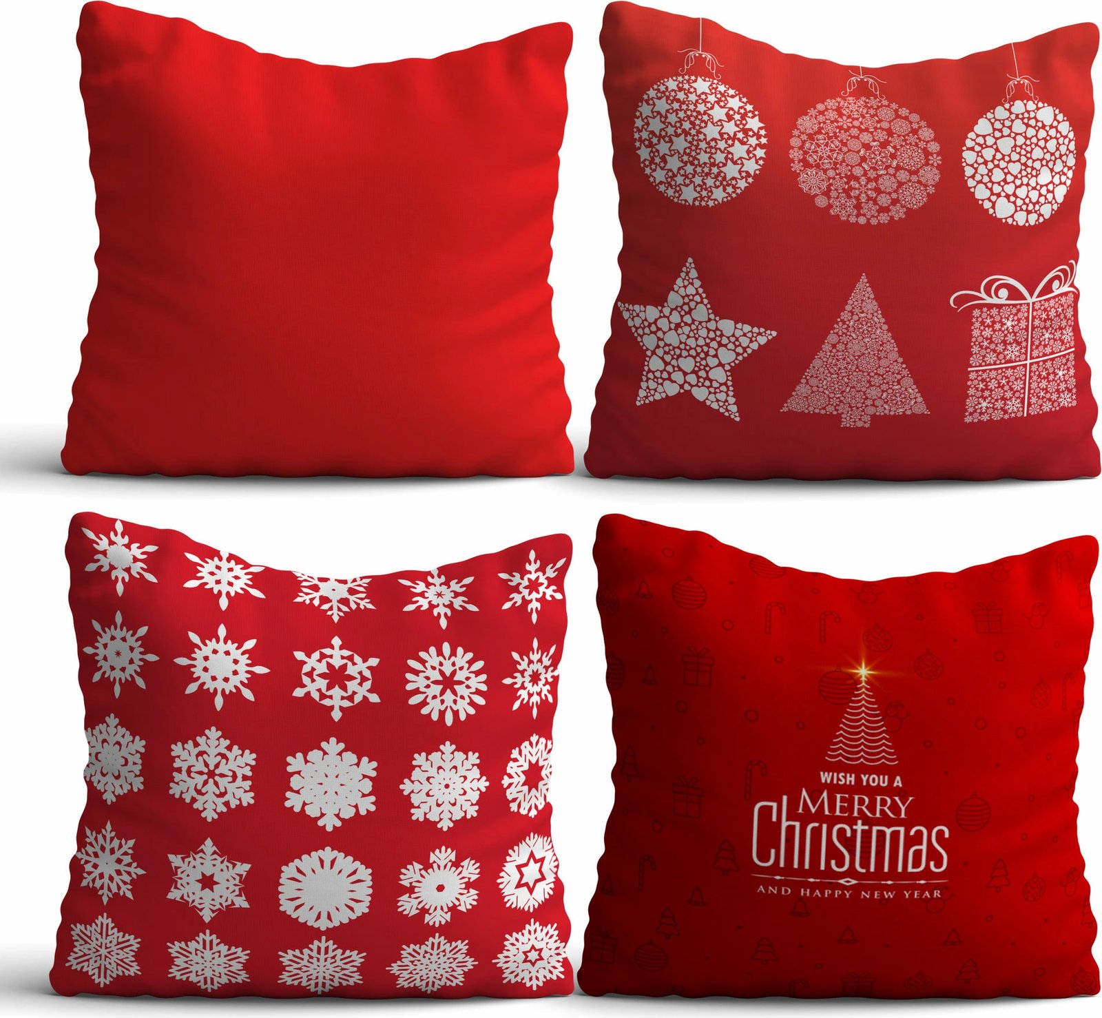 Set jastëkësh dekorativ (4 copë), Aberto Design, NYXMAS07