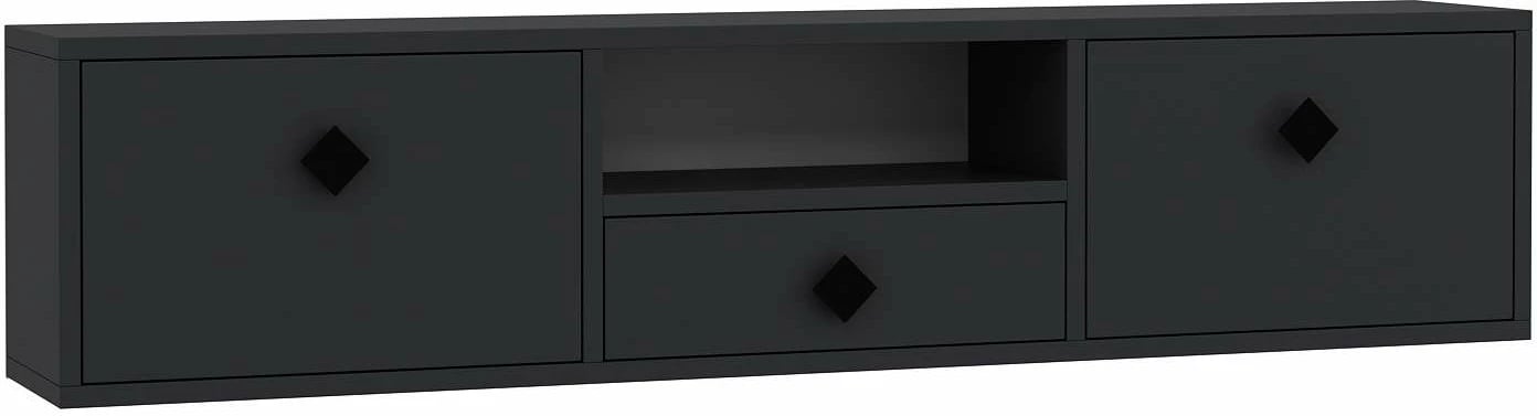 Komodë për TV, ngjyrë antracit dhe e zezë, Skye Decor, 1305-DROP-1