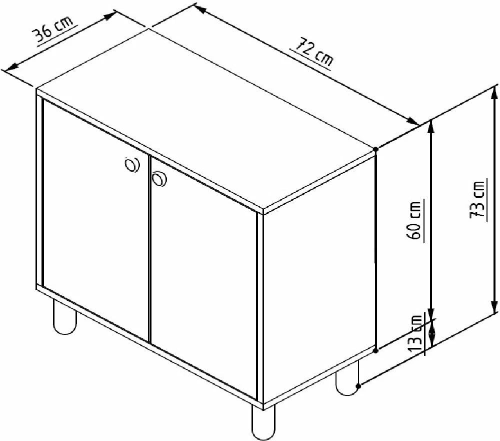 Dollap multifunksional Skye Decor, ngjyrë lisi safir