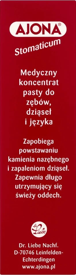 Pasta për dhëmbë AJONA Stomaticum Medical Toothpaste Concentrate 6ml