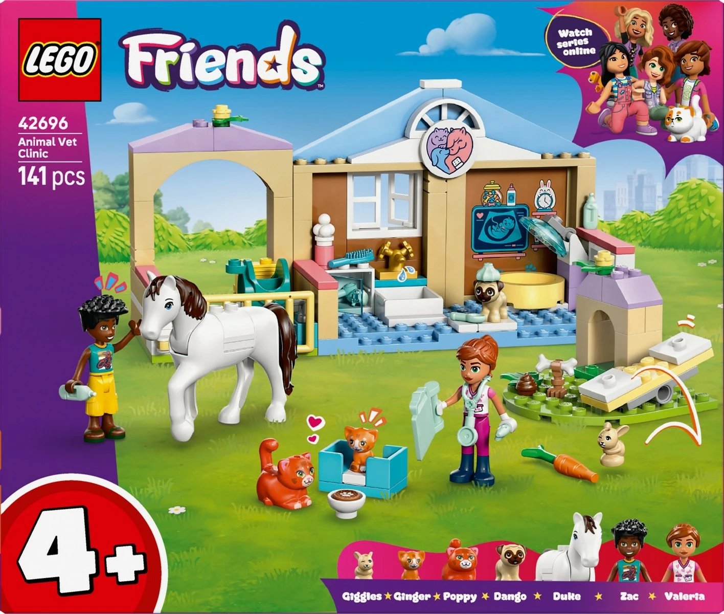 set ndërtimi LEGO Friends 42696 Animal Hospital, 141 pjesë, 4+