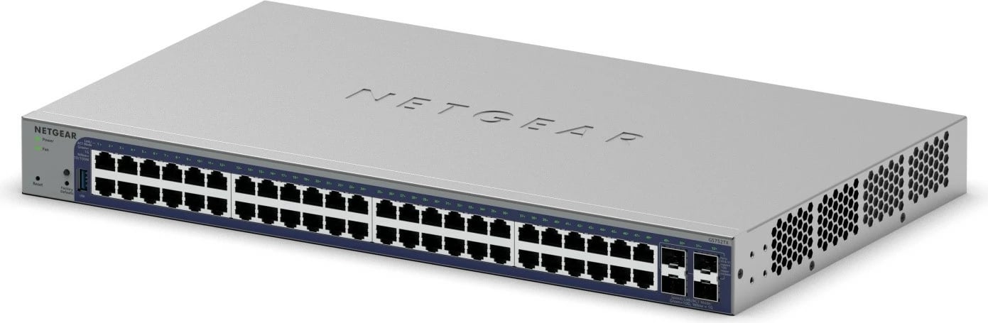 Switch NETGEAR GS752TX-300EUS i menaxhuar, 48 porta Gigabit, 4x 10G SFP+, menaxhim Insight Cloud, rack