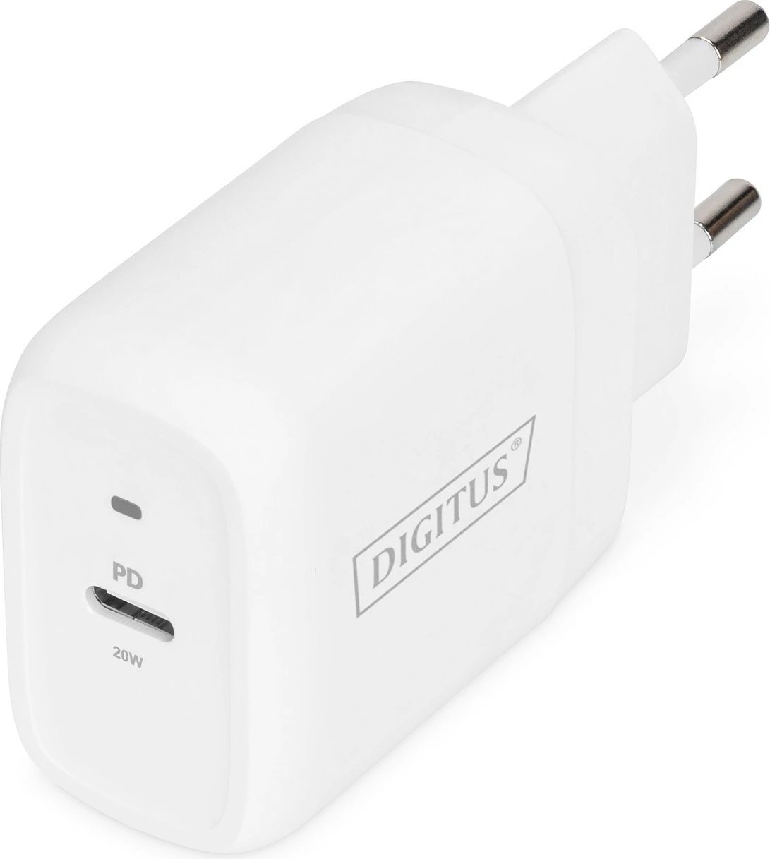 Karikues USB-C Digitus 20W PD3.0 i bardhë