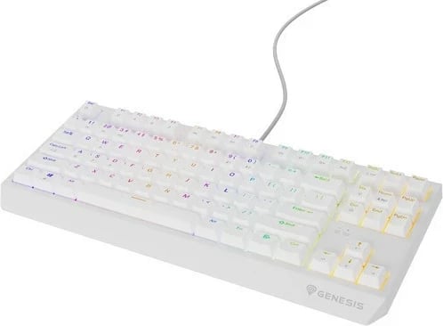 Tastierë mekanike GENESIS Thor 230 TKL, QWERTY, US English, RGB, e bardhë