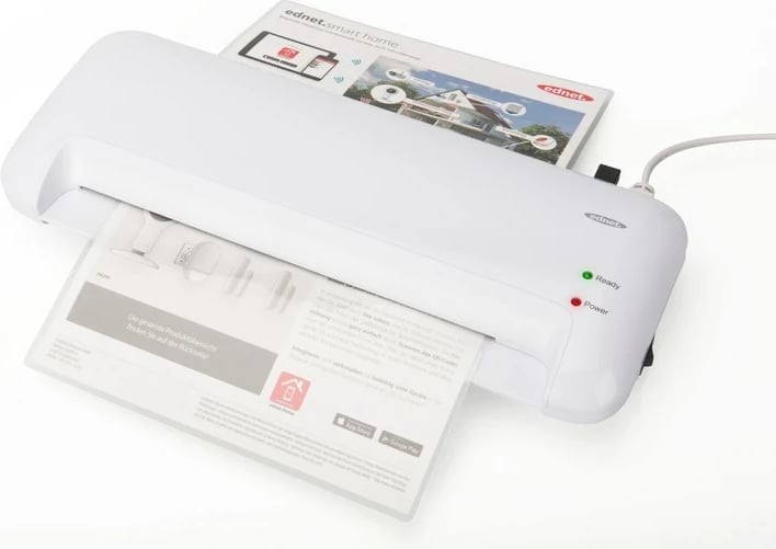 Laminator Ednet A4, 400 mm/min, Bardhë