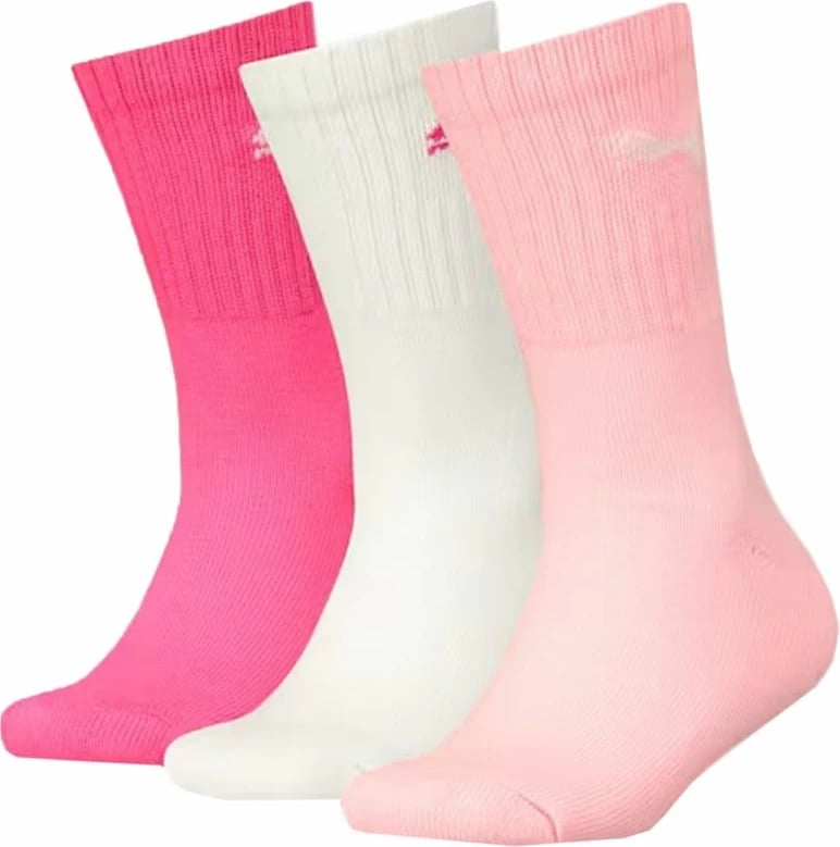 Çorape për fëmijë Puma, të bardha dhe rozë